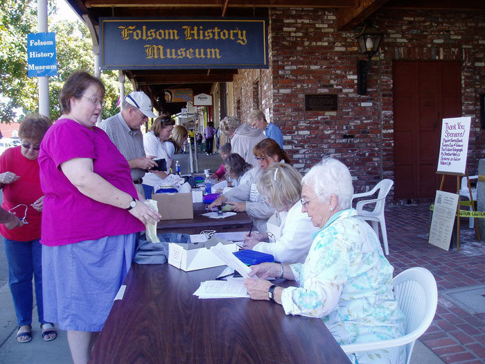 Registering for evalutions at Folsom History Museum Evaluation Day