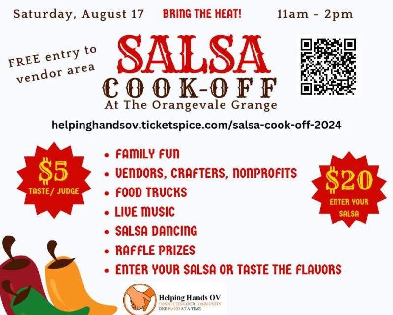 Summer Spice: Helping Hands 3rd Annual Salsa Cook-Off in Orangevale-Fair Oaks